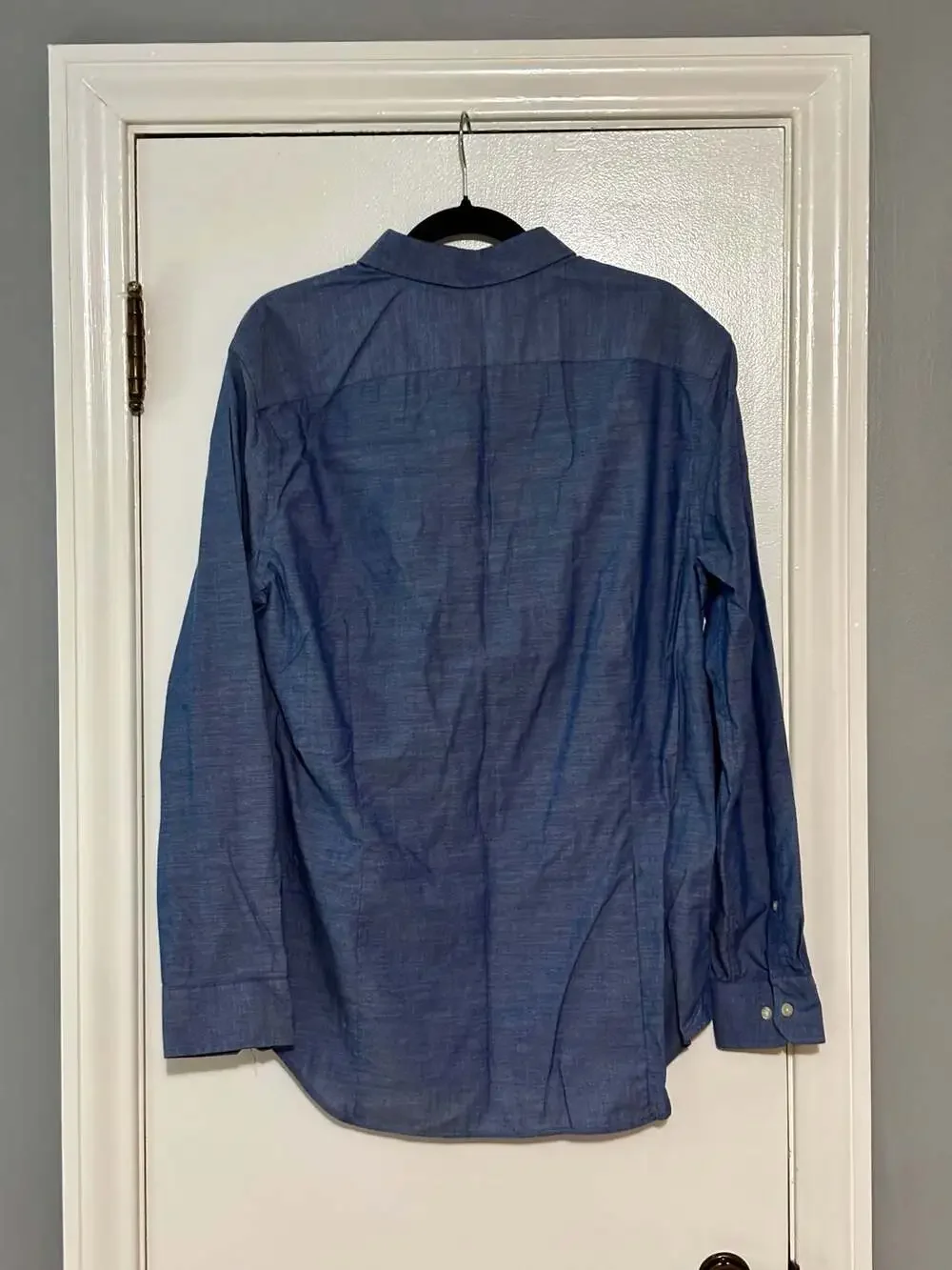 Banana Republic Non-Iron Tailored Slim Fit Dress Shirt Blue - L